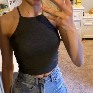 high neck crop top